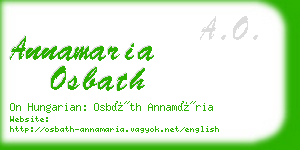 annamaria osbath business card